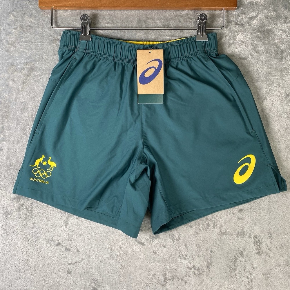 ASICS Australia Olympics 2024 Paris‎ Team Issue Shorts Mens Size XS Teal NWT